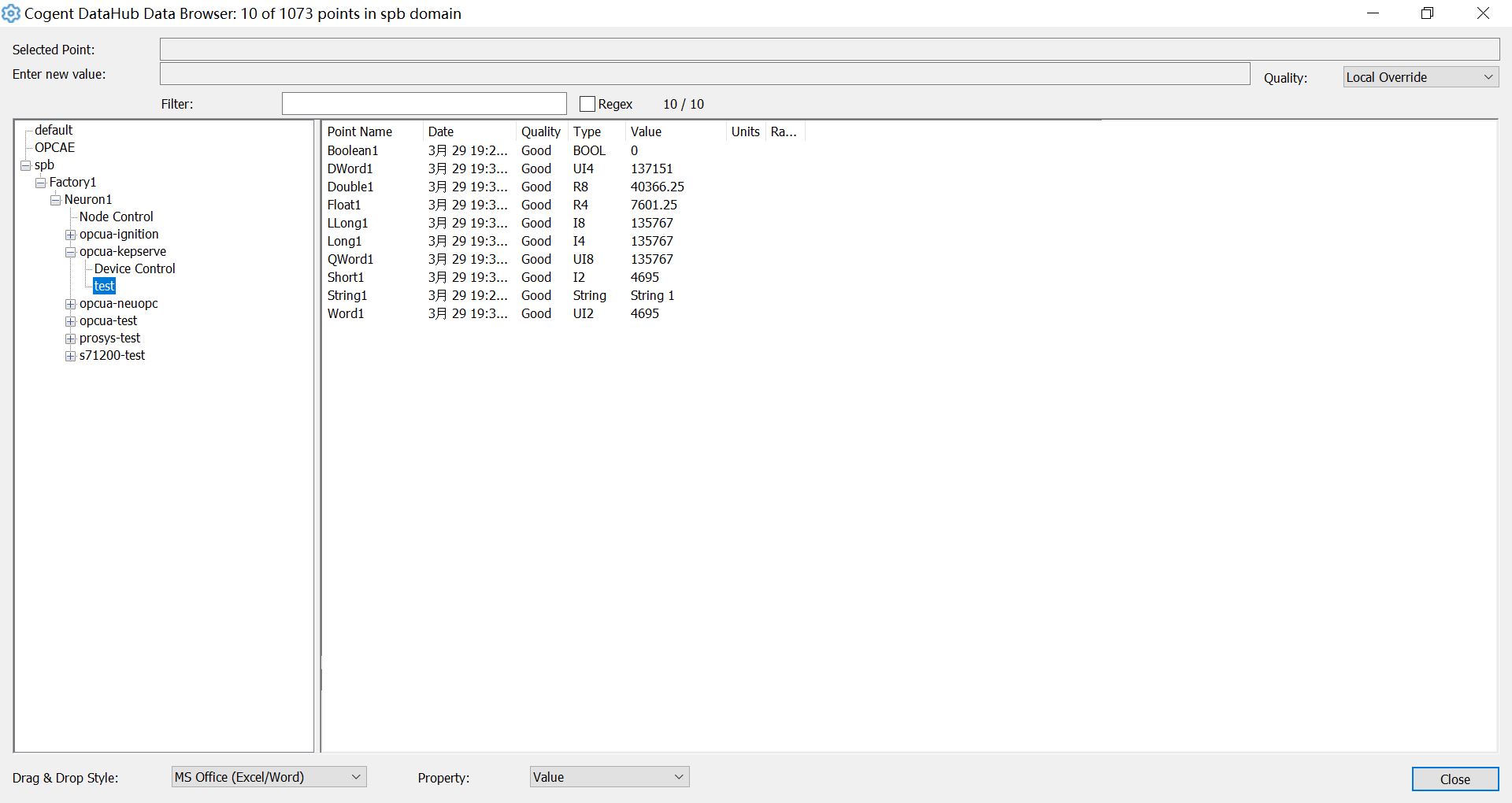 Cogent 连接示例 Neuron 文档