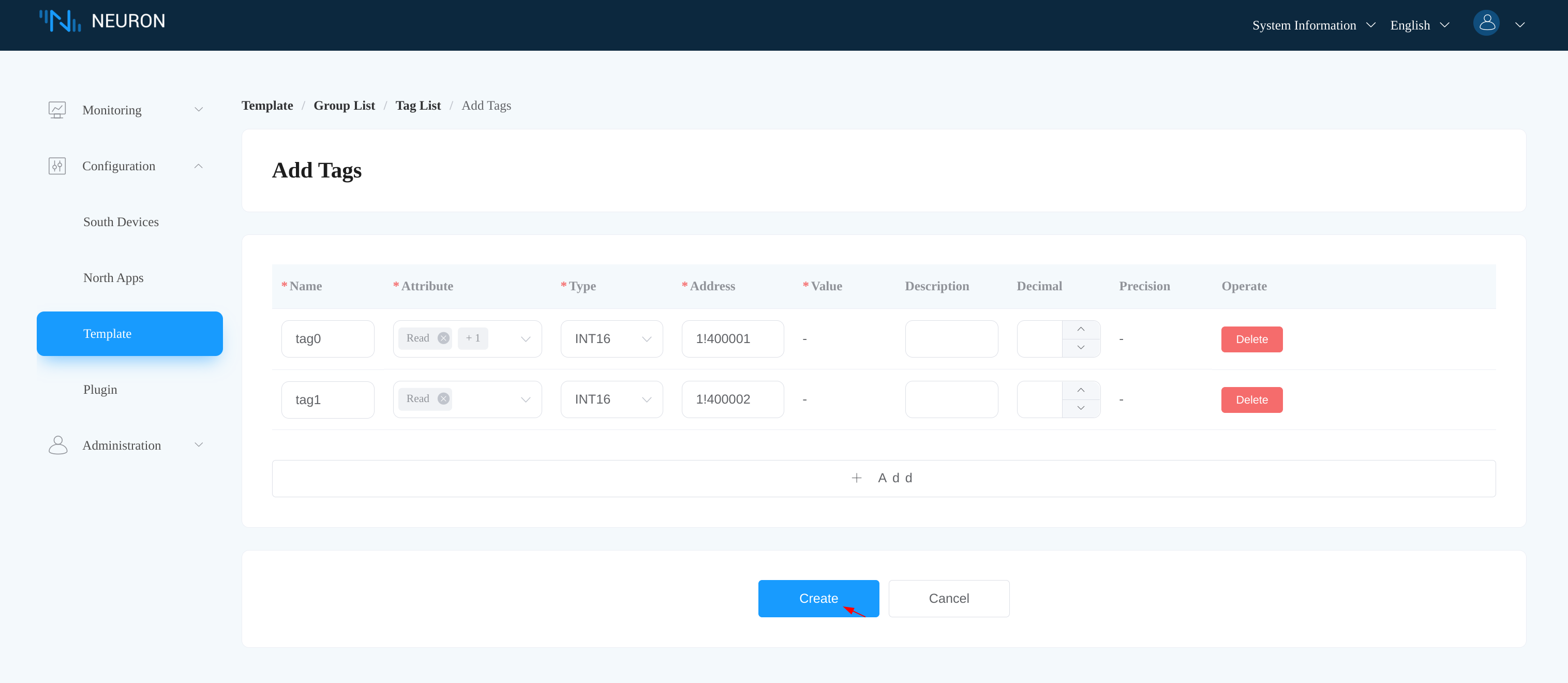 Configure with Templates Neuron Documentation